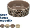 Trixie food bowl drinking bowl Leo cat ceramic leopard print assorted