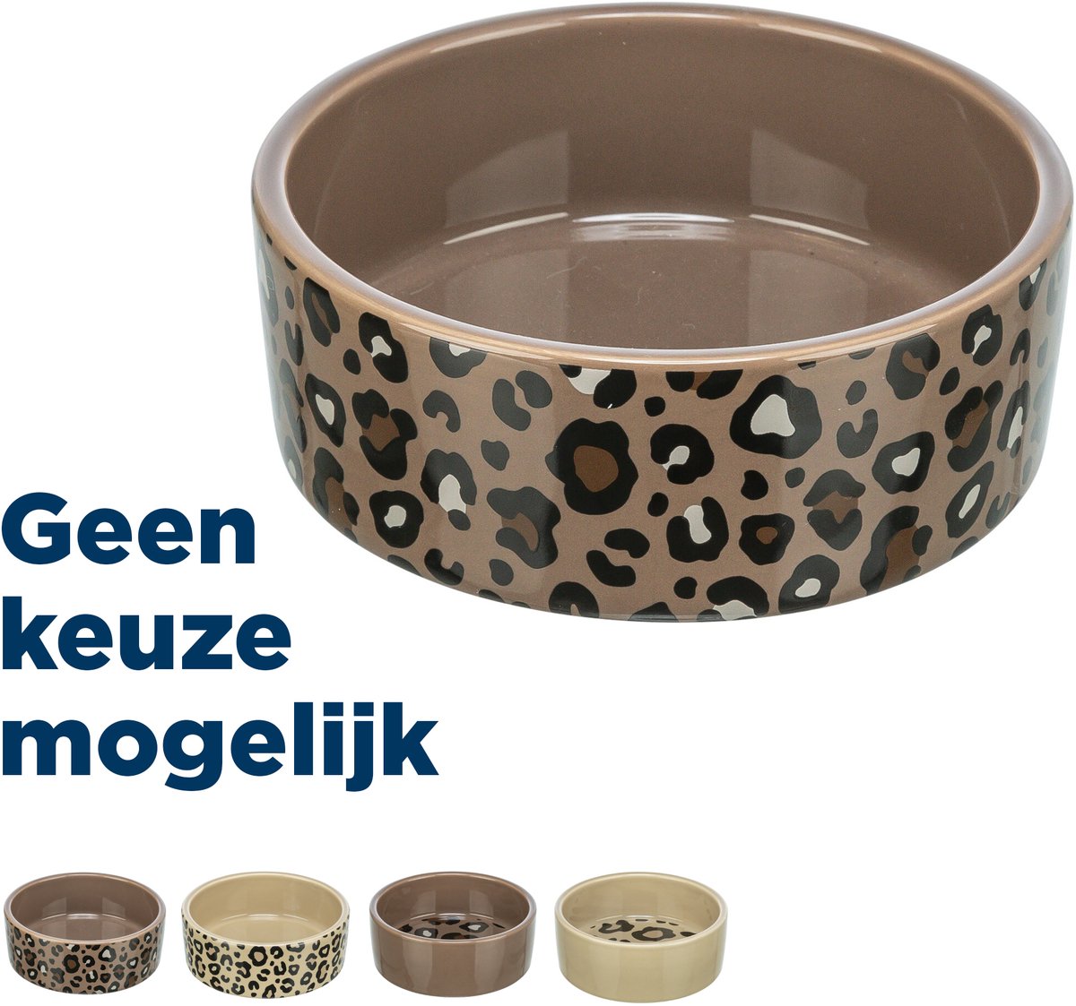 Trixie food bowl drinking bowl Leo cat ceramic leopard print assorted