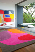 Hand Tufted Wool Rug | Lunaro Lava Red & Orange | New Zealand Wool | Rugfine