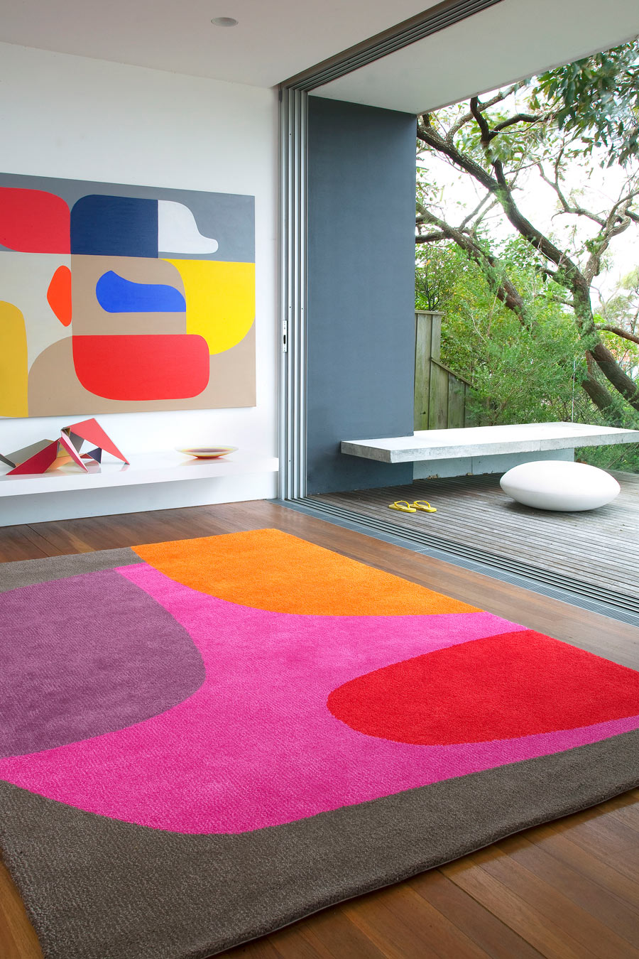 Hand Tufted Wool Rug | Lunaro Lava Red & Orange | New Zealand Wool | Rugfine
