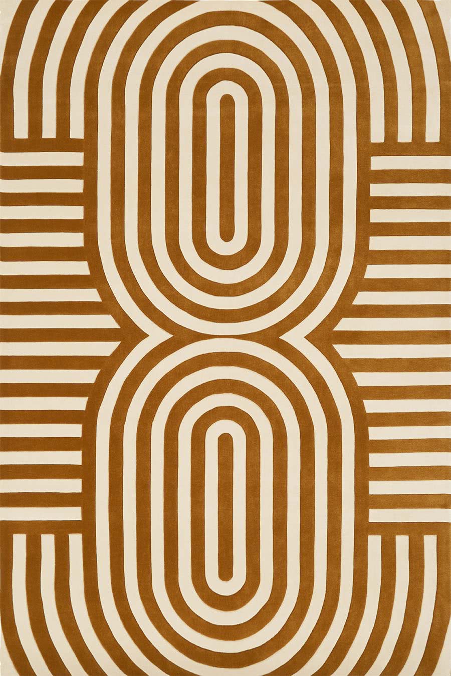 Hand Tufted Rug | Mustard & Ivory | Wool | Looprik by Rugfine-0