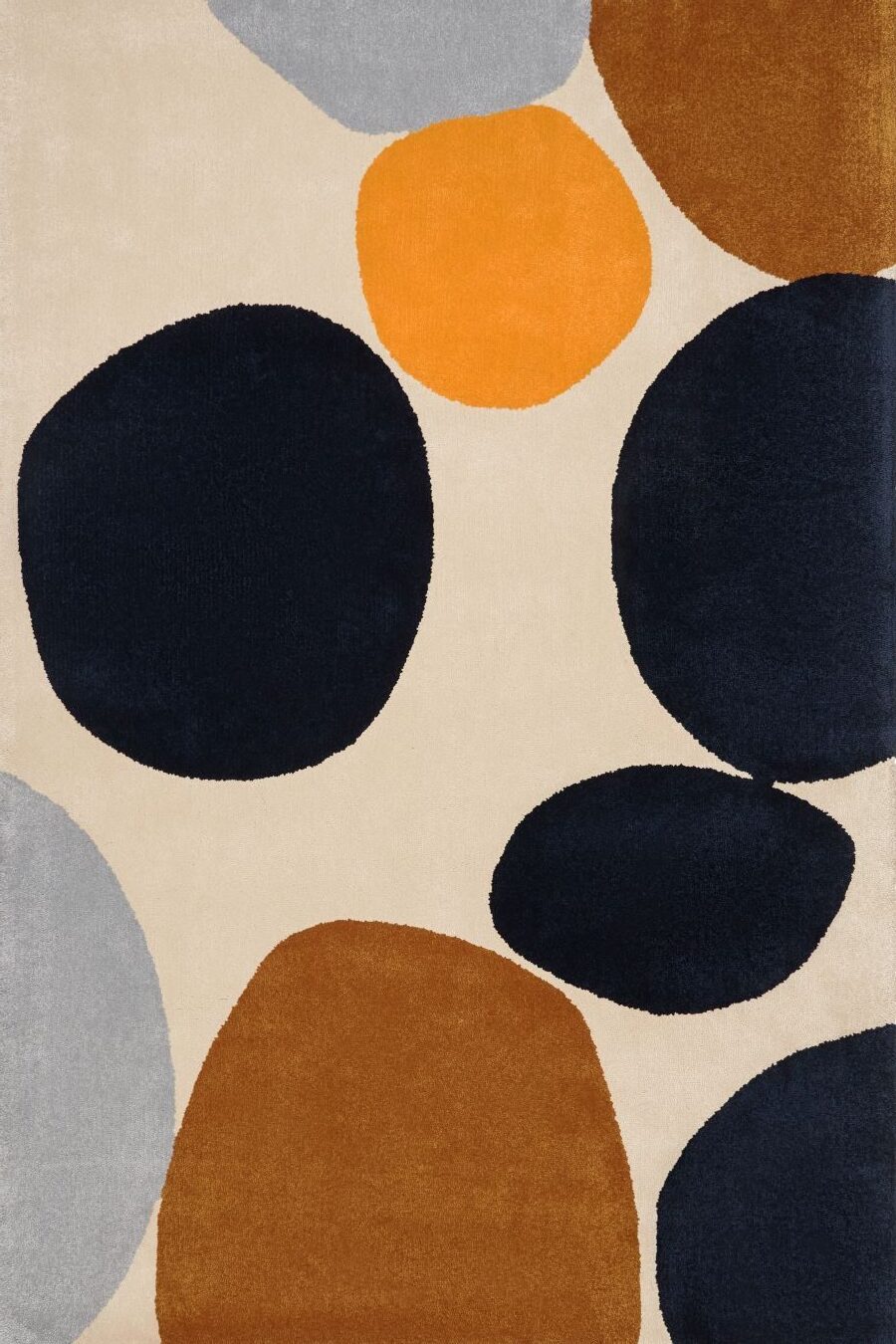 Hand Tufted Rug | Ivory, Navy & Brown | Wool | Lumicor by Rugfine-0