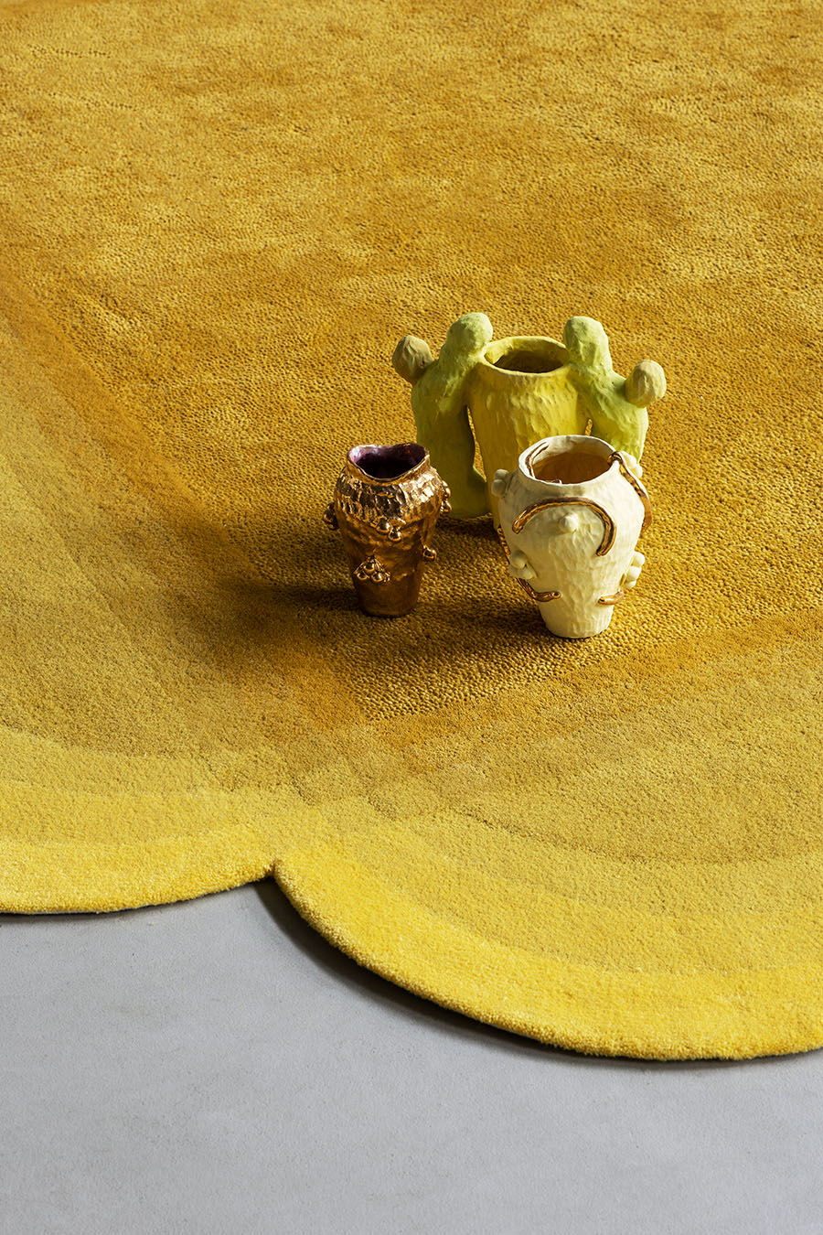 Mustard Yellow Square Rug | Wool | Novanex by Rugfine-2