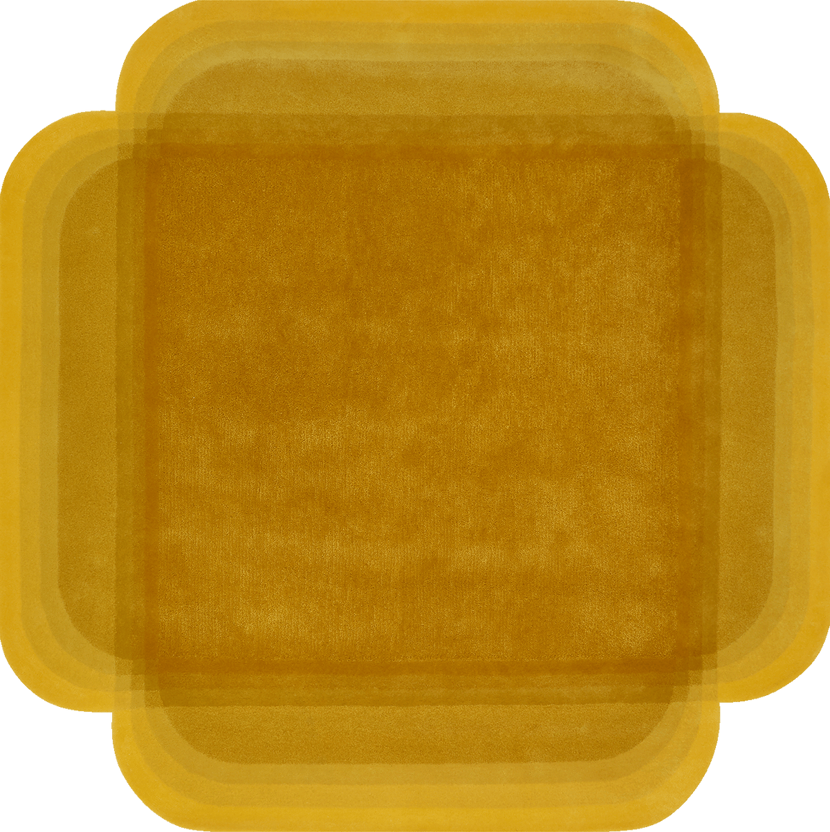 Mustard Yellow Square Rug | Wool | Novanex by Rugfine-1